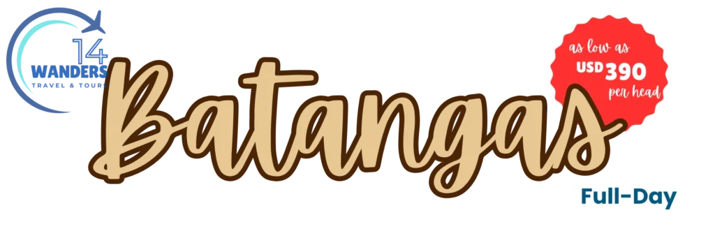 Batangas full-day tour promo banner by 14 Wanders Travel & Tours for as low as USD 390 per head