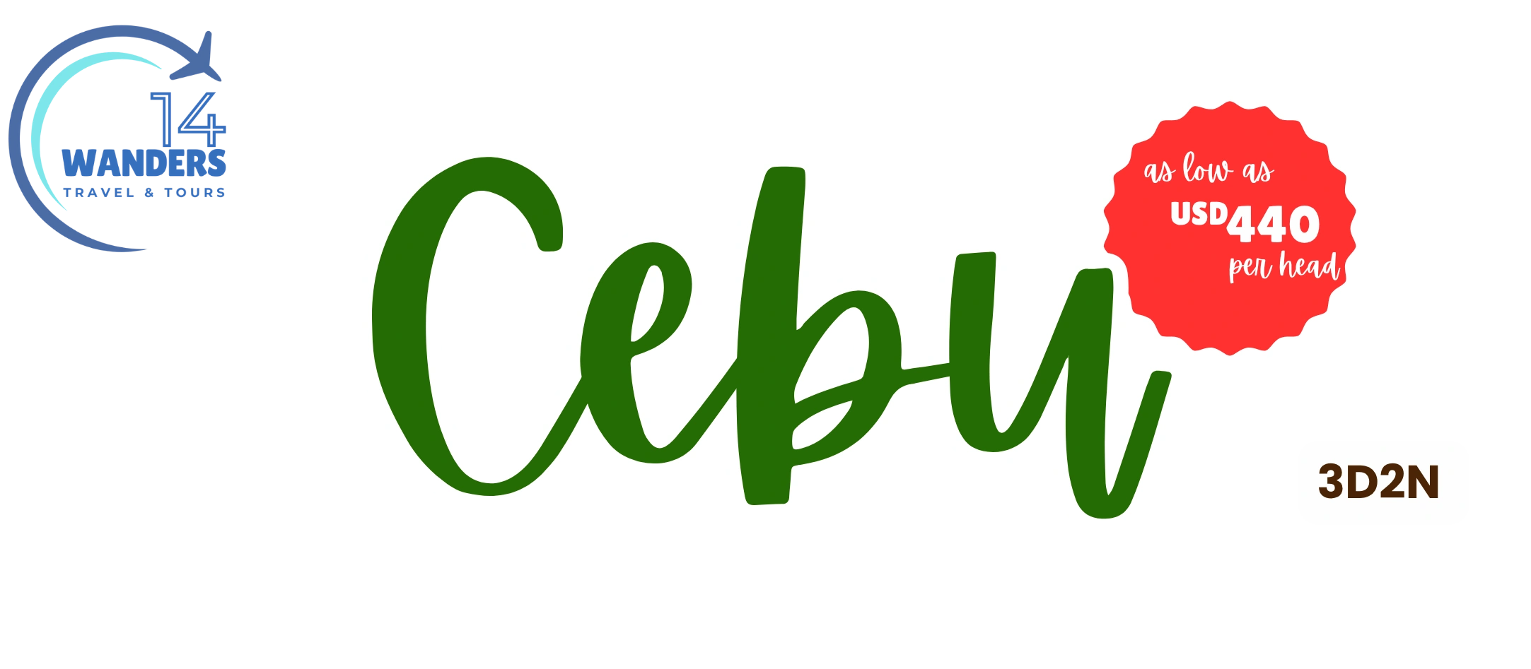 Cebu 3 days 2 nights tour package by 14 Wanders Travel & Tours starting at USD 440 per person