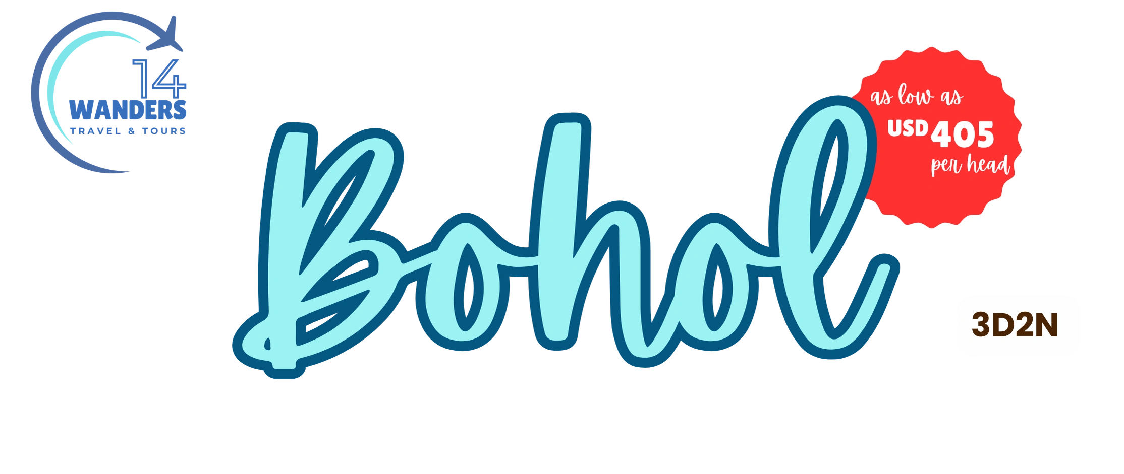 Bohol 3 days 2 nights tour package by 14 Wanders Travel & Tours starting at USD 405 per person